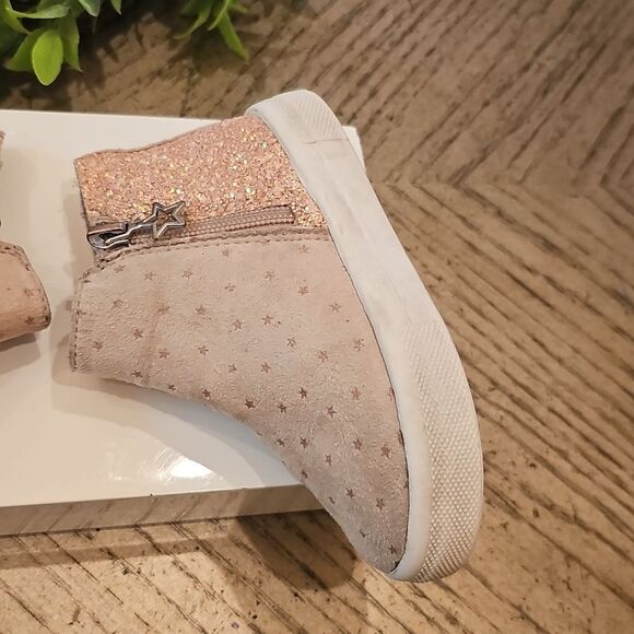 Glitter Star Zip Up Boots Size 8 - Picture 5 of 9